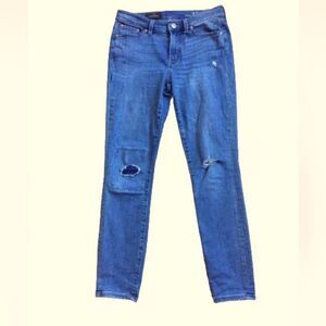 J Crew Size 27 Toothpick Jeans Mid Rise Stretch Blue Pants